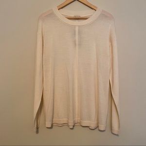 NWT Daniel Cremieux Briana cream wool sweater M